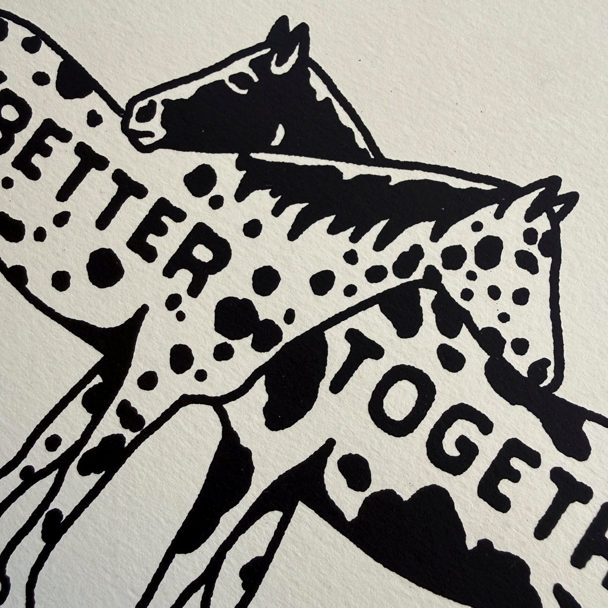 Better Together Horses - Signed 10x8in Silkscreen Western Print