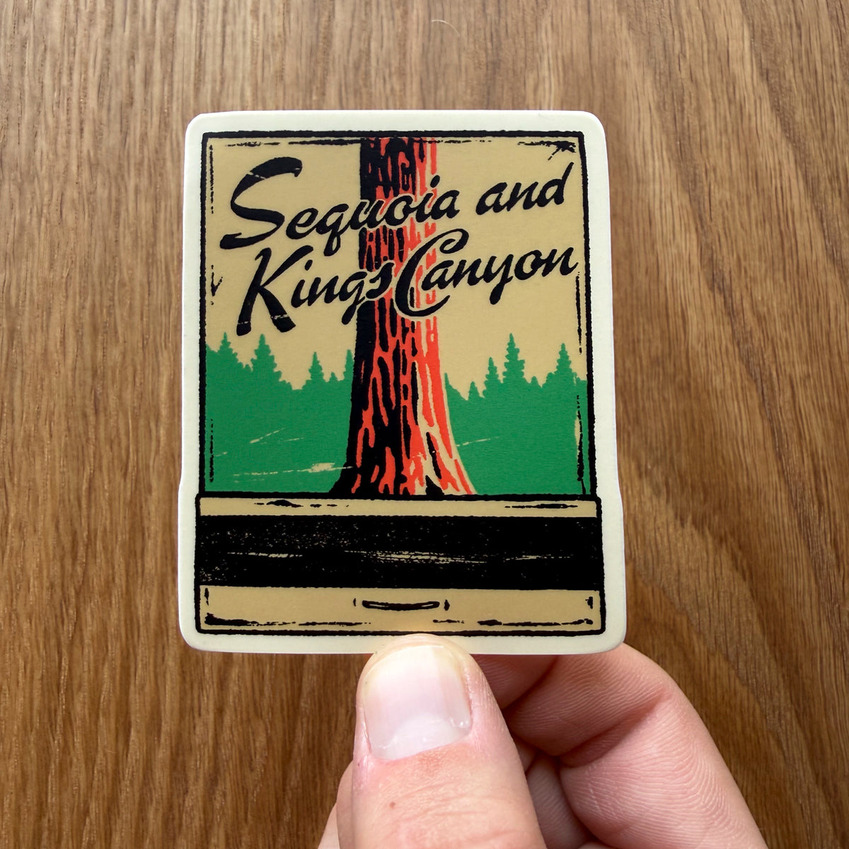 Sequoia National Park Matchbook - 3 Inch Matte Vinyl Nature Sticker