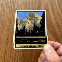 Yosemite National Park Matchbook - 3 Inch Matte Vinyl Nature Sticker