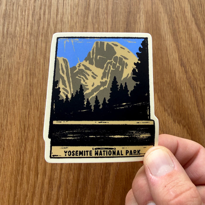 Yosemite National Park Matchbook - 3 Inch Matte Vinyl Nature Sticker