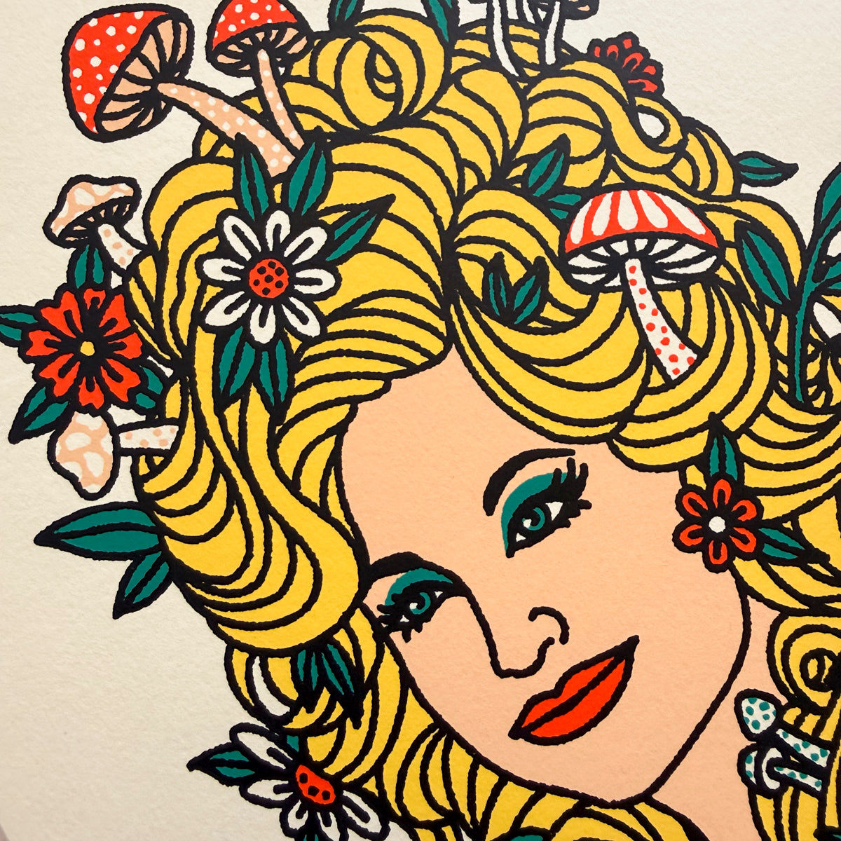 72 Dolly - Signed 8x10in Silkscreen Country Music Murshroom Print