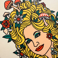72 Dolly - Signed 8x10in Silkscreen Country Music Murshroom Print