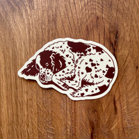 Spaniel Hearts 3 Inch Matte Vinyl Sticker