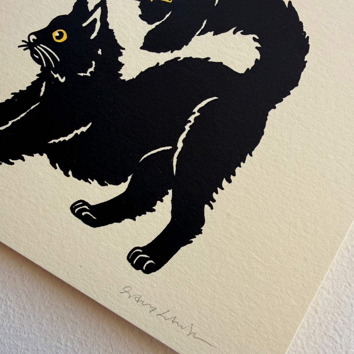 Rat Patrol (Tail Curl) - Signed 7x5in Silkscreen Cat Print