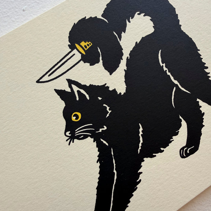 Rat Patrol (Tail Curl) - Signed 7x5in Silkscreen Cat Print