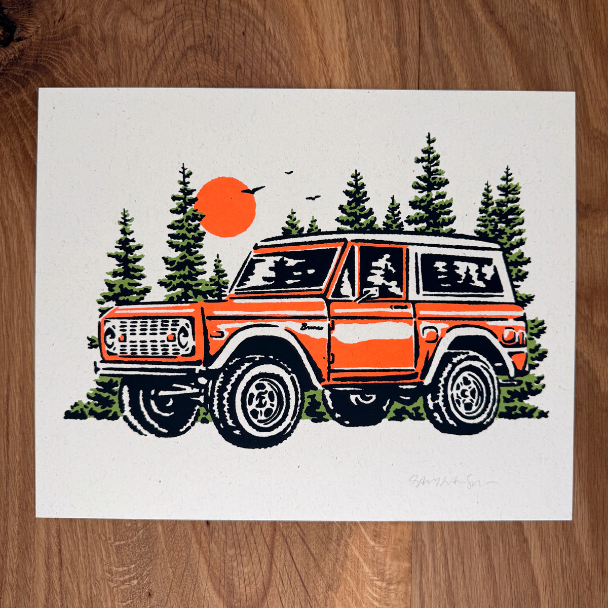 Bronco - Signed 10x8in Print #288