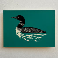 Minnesota Loon - Signed 7x5in Silkscreen Nature Bird Print