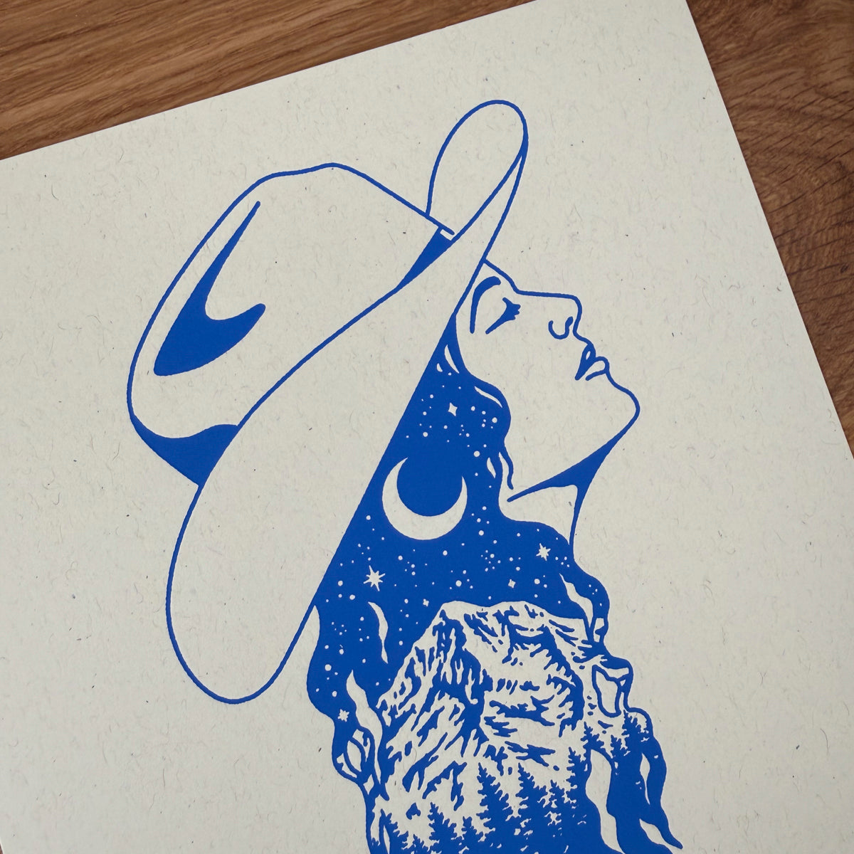 Mt Hood Cowgirl - Signed 8x10in Silkscreen Print on Recycled Paper
