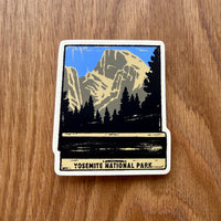 Yosemite National Park Matchbook - 3 Inch Matte Vinyl Nature Sticker