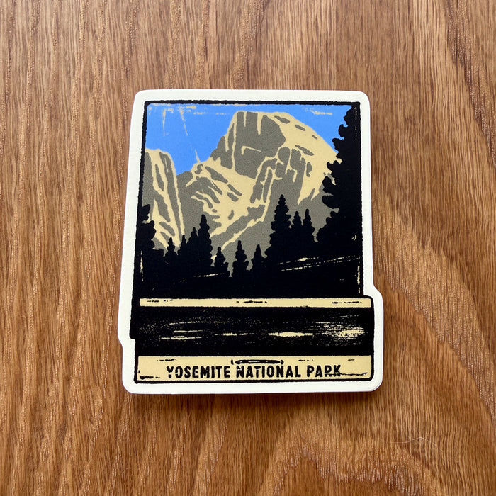 Yosemite National Park Matchbook - 3 Inch Matte Vinyl Nature Sticker
