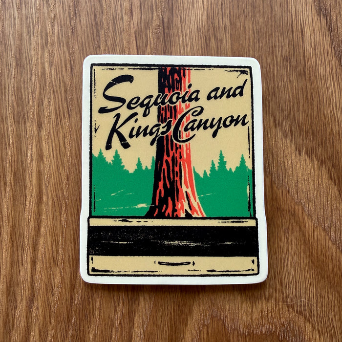 Sequoia National Park Matchbook - 3 Inch Matte Vinyl Nature Sticker
