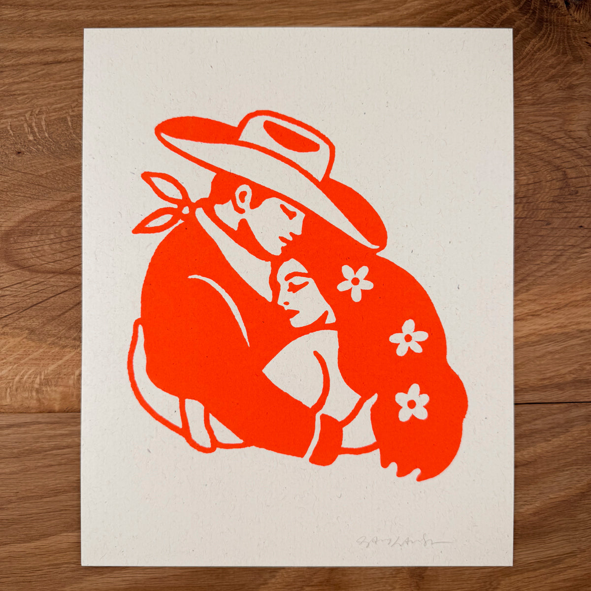 Everlasting Arms - Signed 8x10in Silkscreen Print on Recycled Paper