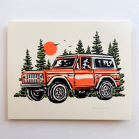 Bronco - Signed 10x8in Silkscreen Western Adventure Print