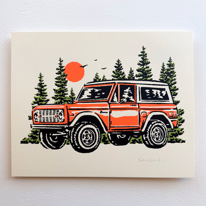 Bronco - Signed 10x8in Silkscreen Western Adventure Print