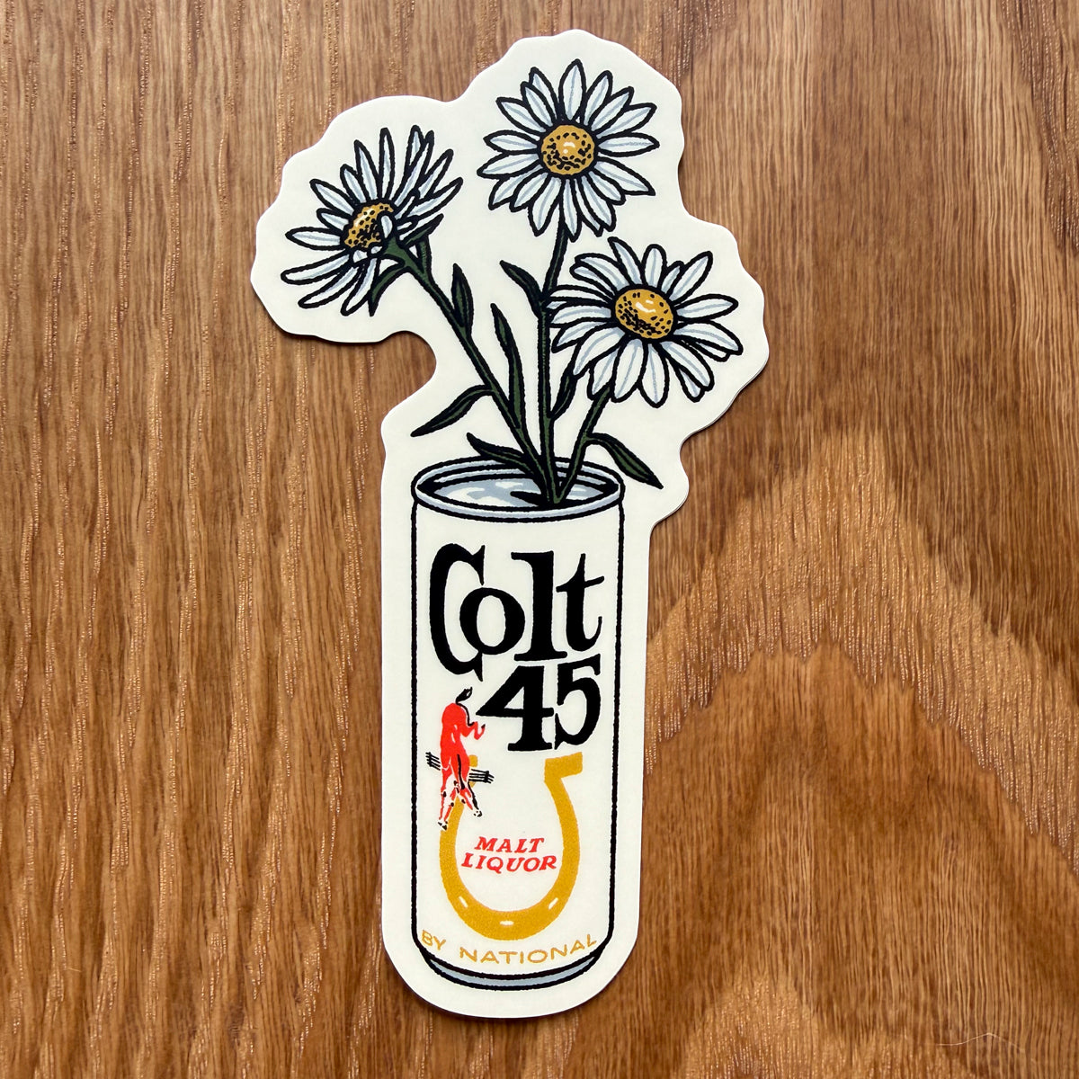 Daisy Beer Can 4 Inch Matte Vinyl Sticker