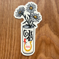 Daisy Beer Can 4 Inch Matte Vinyl Sticker