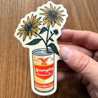 Black Eyed Susan Beer Can 4 Inch Matte Vinyl Sticker