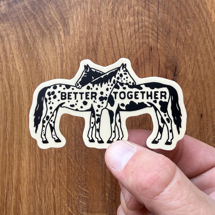 Better Together Horses 3 Inch Small Matte Vinyl Sticker