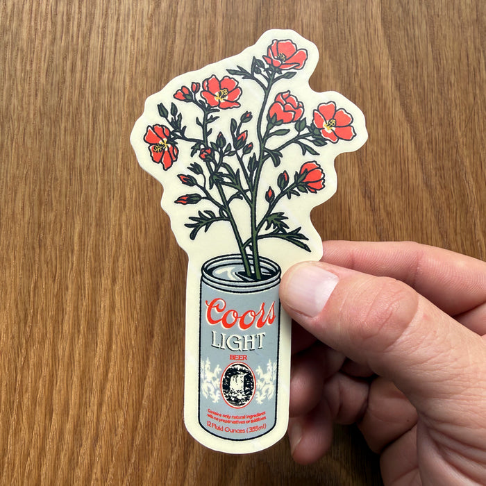 Globemallow Beer Can 4 Inch Matte Vinyl Sticker
