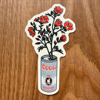 Globemallow Beer Can 4 Inch Matte Vinyl Sticker