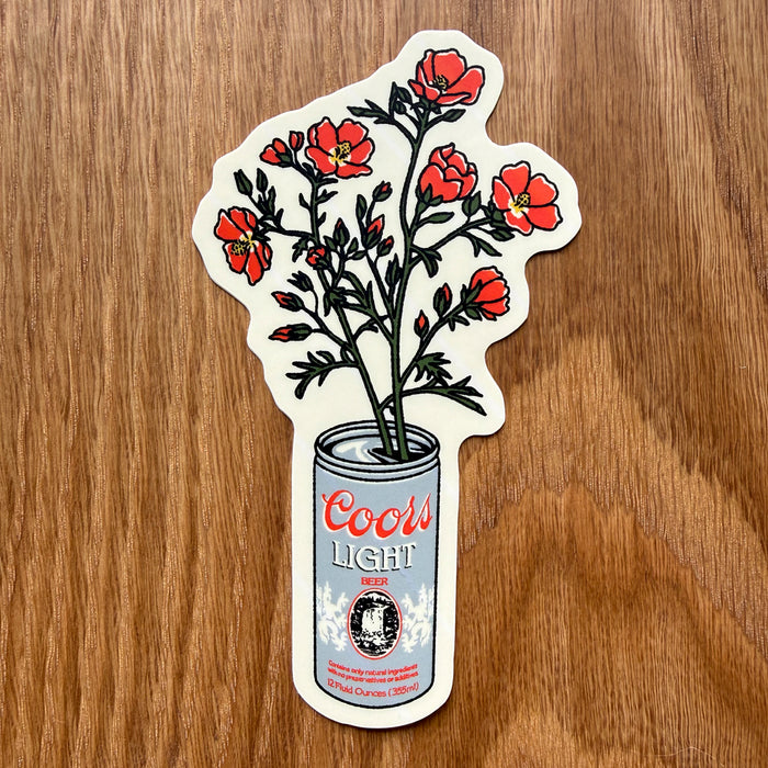Globemallow Beer Can 4 Inch Matte Vinyl Sticker