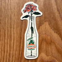 Peony Bottle 4 Inch Matte Vinyl Sticker