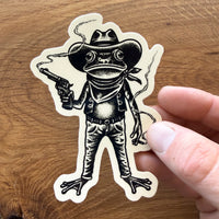 Frog Outlaw 4 Inch Glossy Vinyl Sticker
