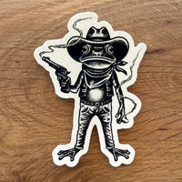 Frog Outlaw 4 Inch Glossy Vinyl Sticker