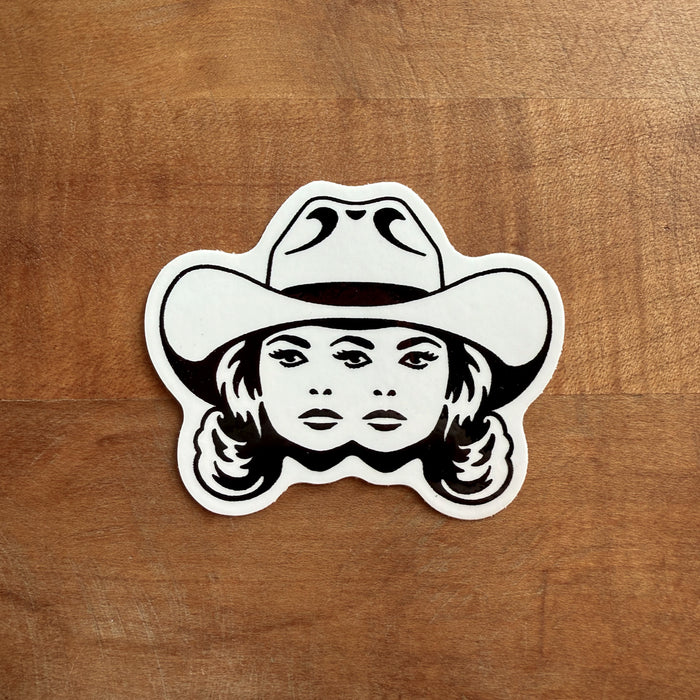 SOLD OUT. Double Vision (Black) Glossy Sticker