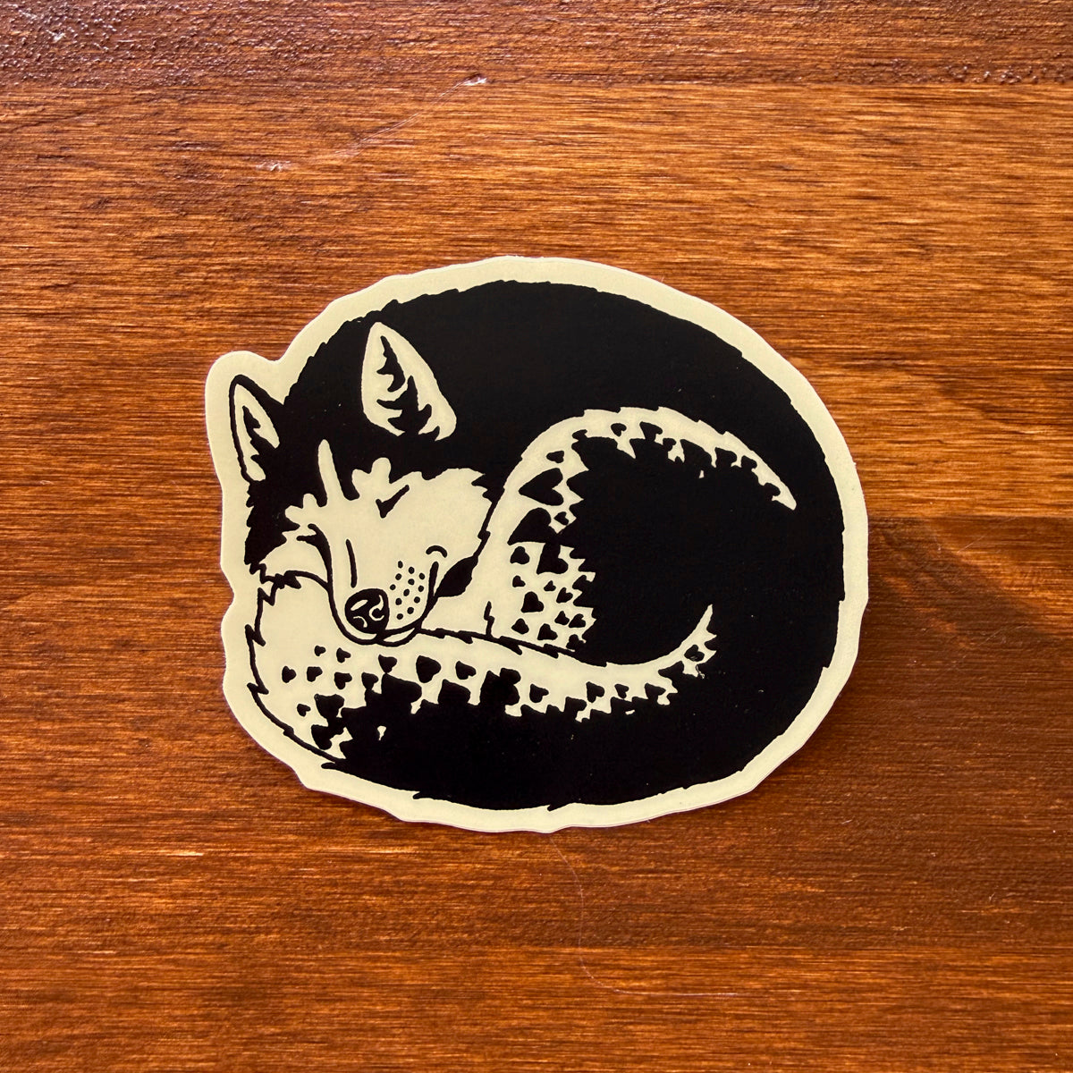 Husky Hearts (Black/Cream) 3 Inch Matte Vinyl Sticker