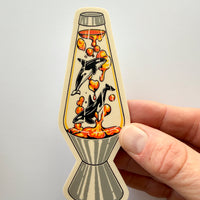 Orca Lava Lamp - 4 Inch Matte Vinyl Ocean Wildlife Sticker