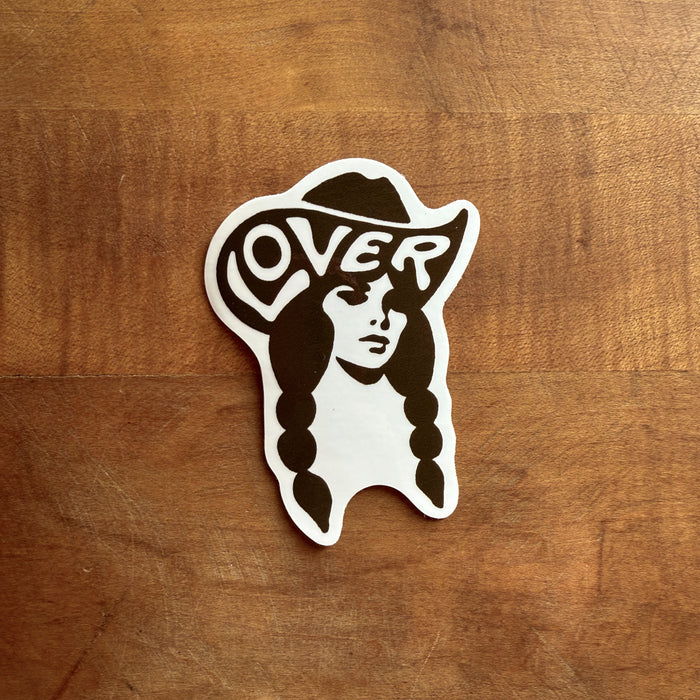 SOLD OUT. Lover (Dark Brown) Glossy Sticker