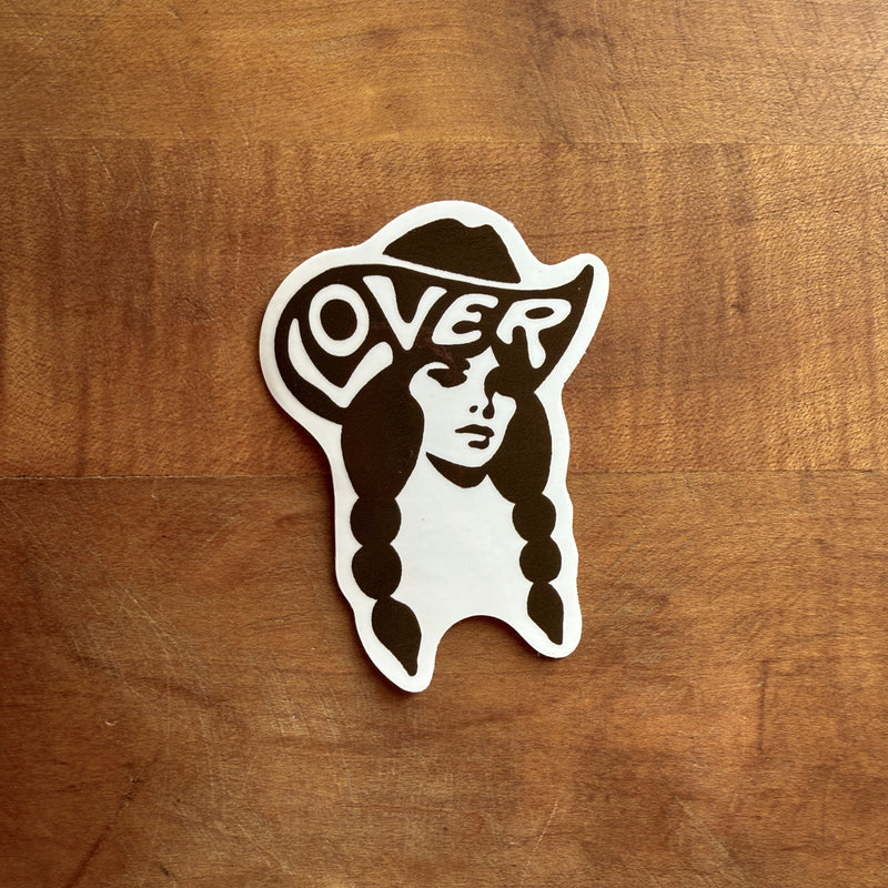 SOLD OUT. Lover (Dark Brown) Glossy Sticker