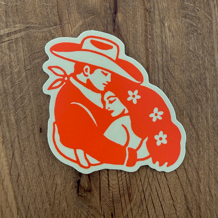 Everlasting Arms (Warm Red/Sand) 3 Matte Vinyl Sticker