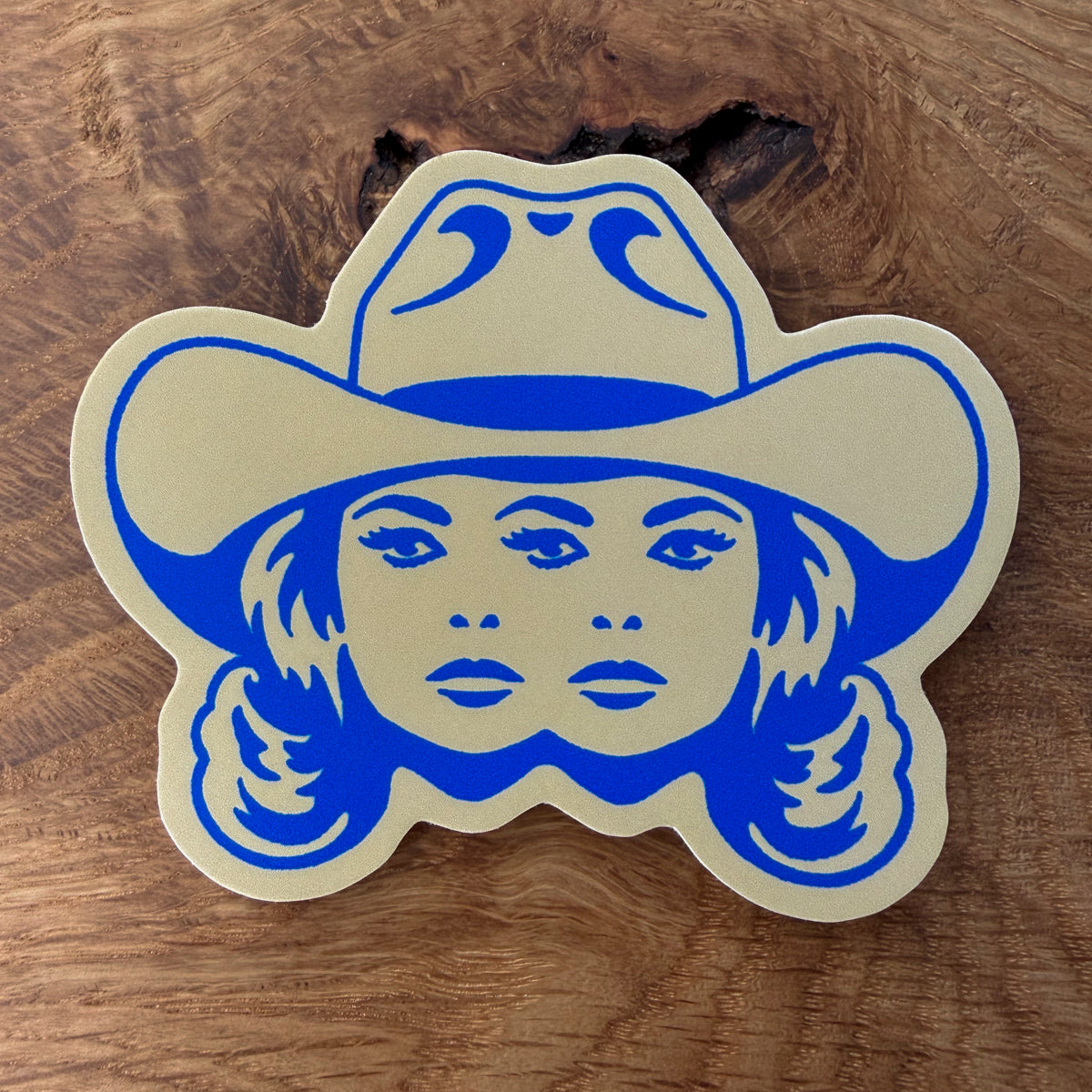 Double Vision (Royal Blue/Sand) 3 Inch Matte Vinyl Sticker