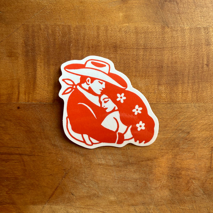 SOLD OUT. Everlasting Arms (Warm Red) Glossy Sticker