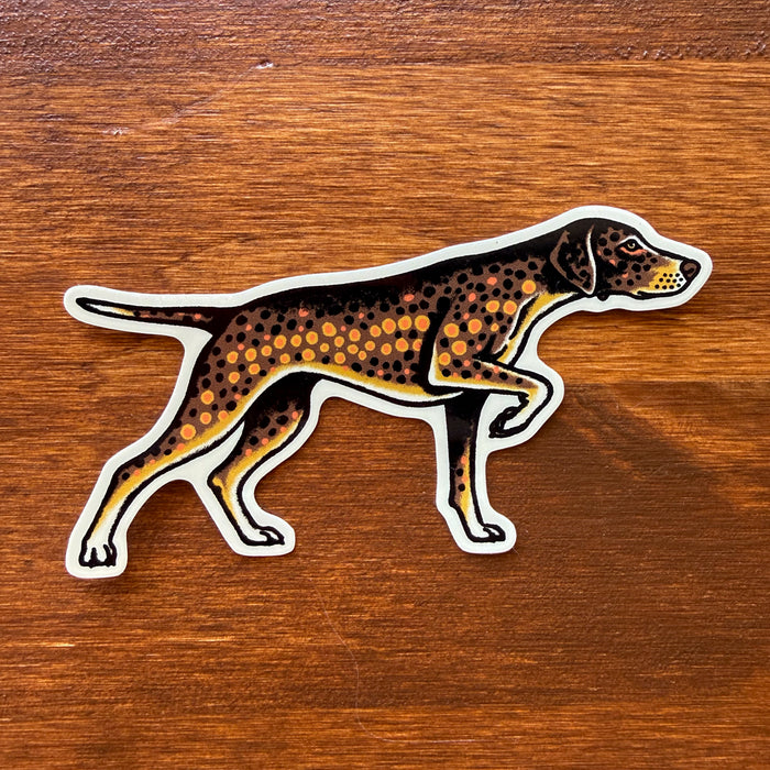 German Shorthaired Pointer Brown Trout 3.5 Inch Glossy Vinyl Sticker