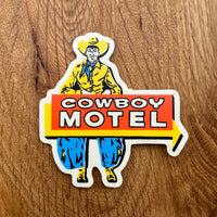 Cowboy Motel 3 Inch Matte Vinyl Sticker
