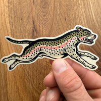 Pit Bull Rainbow Trout 4 Inch Matte Vinyl Sticker
