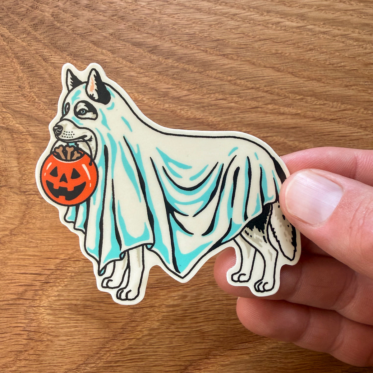 Ghost Husky (Black) 3 Inch Matte Vinyl Sticker