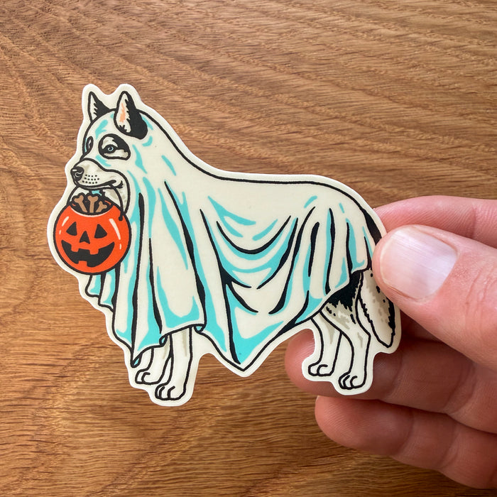 Ghost Husky (Black) 3 Inch Matte Vinyl Sticker