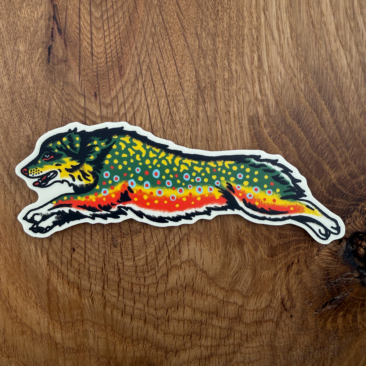 Aussie Brook Trout 4 Inch Matte Vinyl Sticker