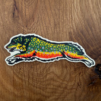 Aussie Brook Trout 4 Inch Matte Vinyl Sticker