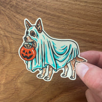 Ghost Red Heeler 3 Inch Matte Vinyl Sticker