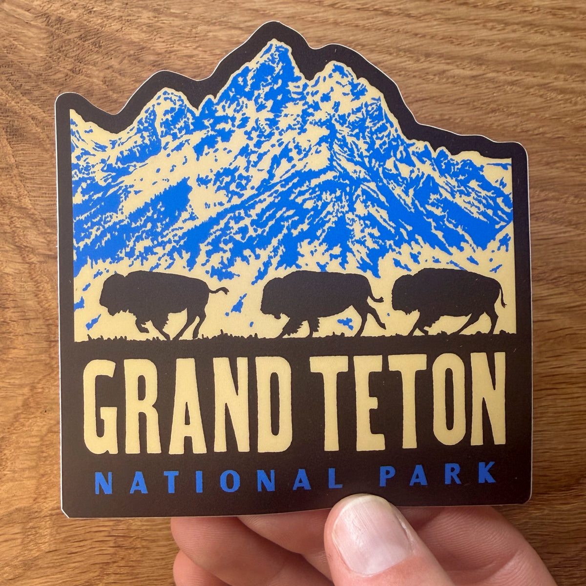 Grand Teton Bison 4 Inch Matte Vinyl Sticker