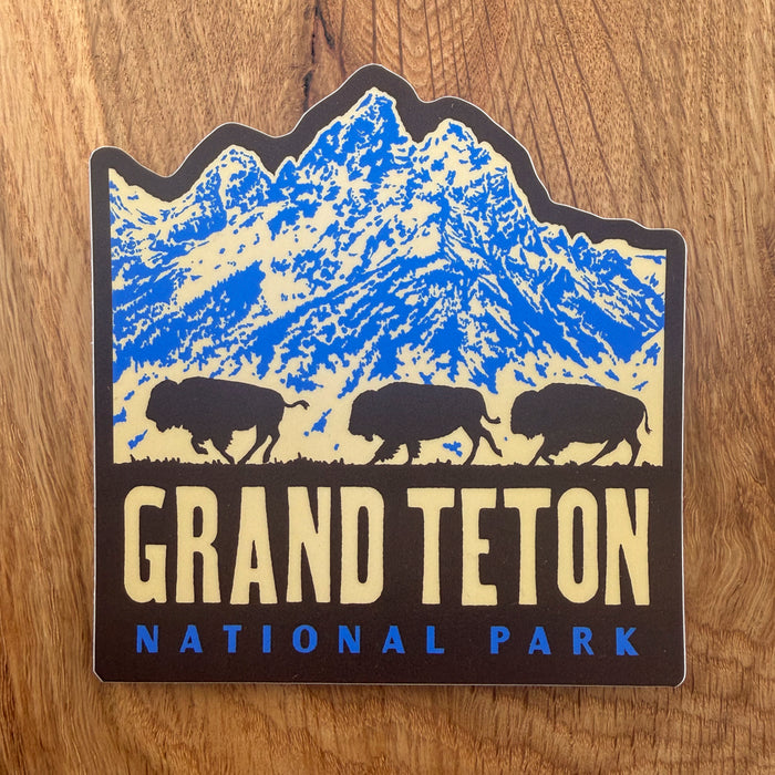 Grand Teton Bison 4 Inch Matte Vinyl Sticker
