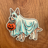 Ghost Red Heeler 3 Inch Matte Vinyl Sticker