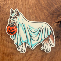 Ghost Husky (Red) 3 Inch Matte Vinyl Sticker