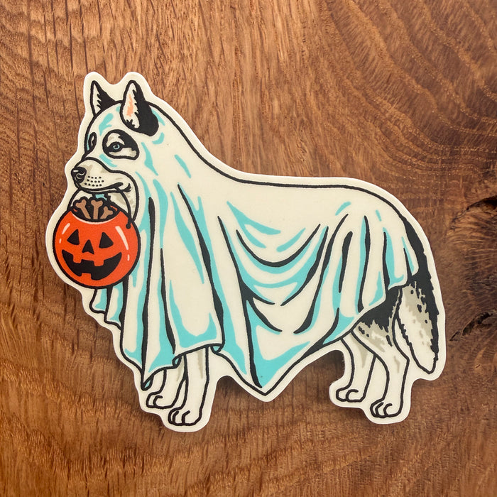 Ghost Husky (Black) 3 Inch Matte Vinyl Sticker