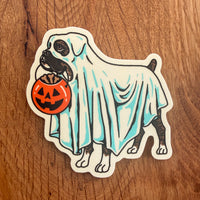 Ghost Boxer (Brindle) 3 Inch Matte Vinyl Sticker